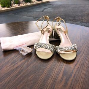 Badgley Mischka Gold Heel